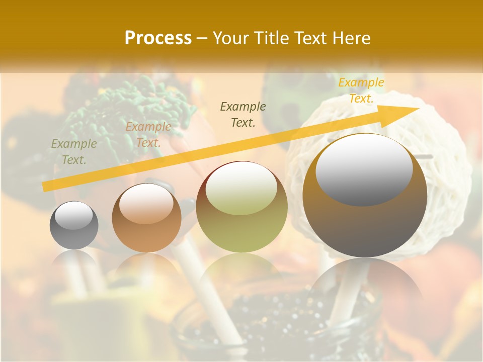 A Group Of Halloween Cake Pops With Faces On Them PowerPoint Template