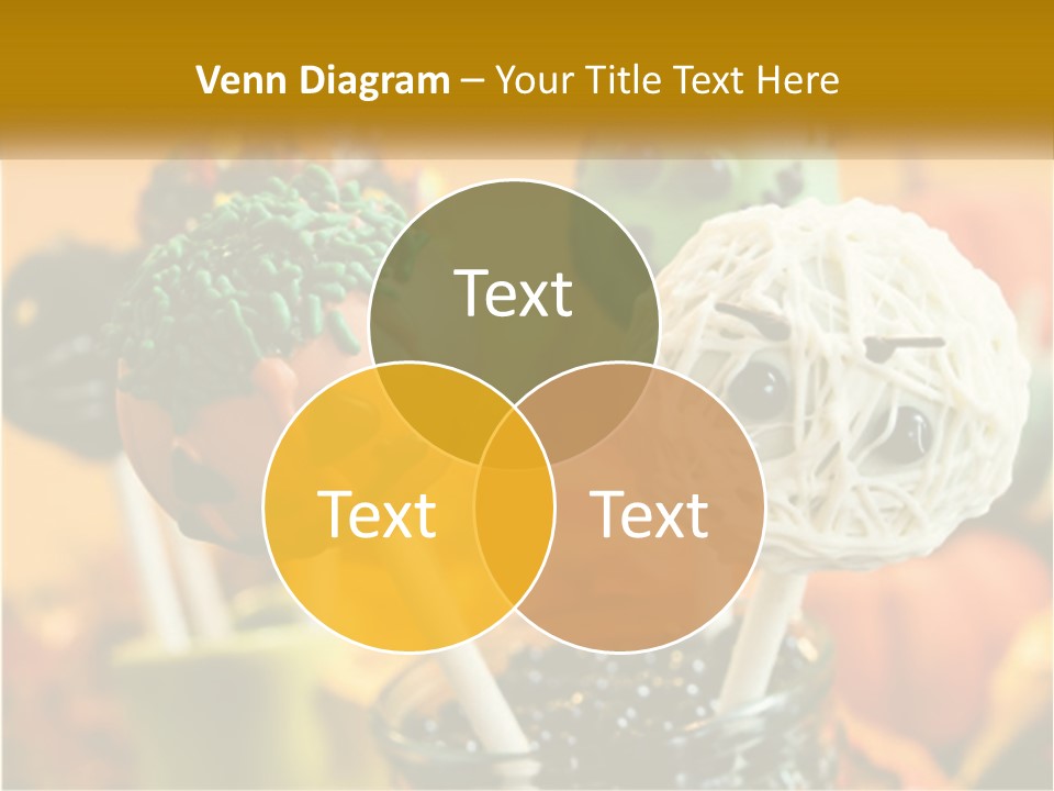 A Group Of Halloween Cake Pops With Faces On Them PowerPoint Template