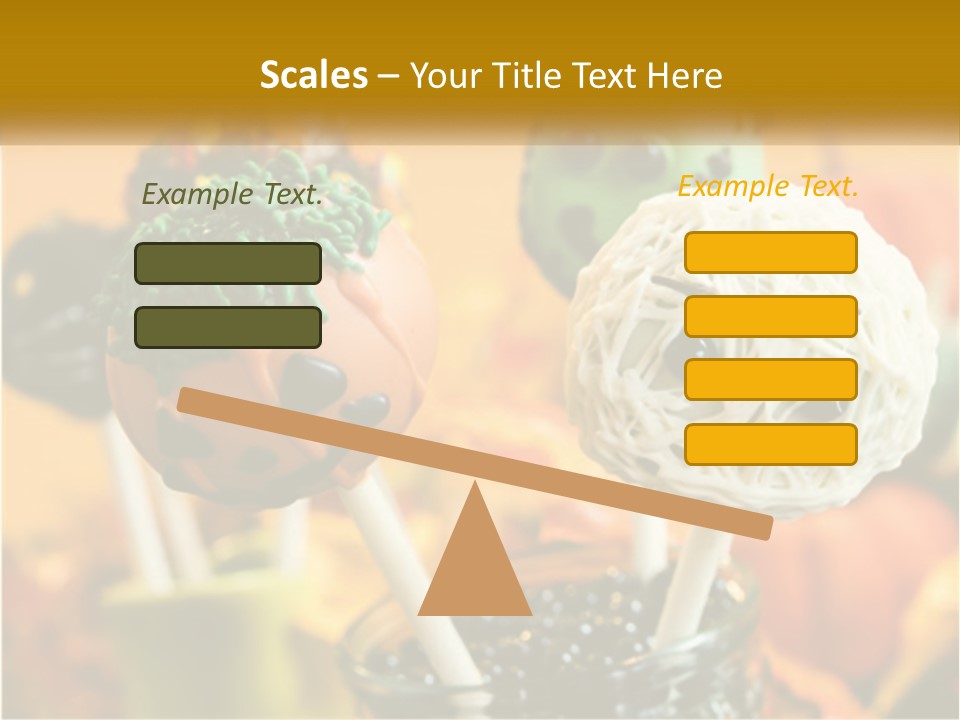 A Group Of Halloween Cake Pops With Faces On Them PowerPoint Template