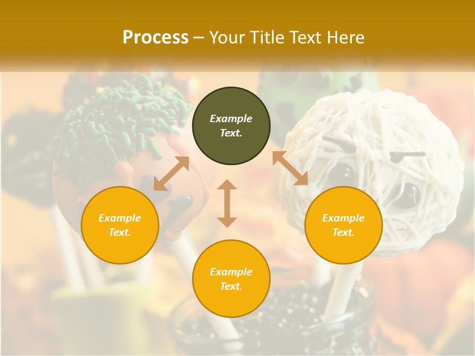A Group Of Halloween Cake Pops With Faces On Them PowerPoint Template