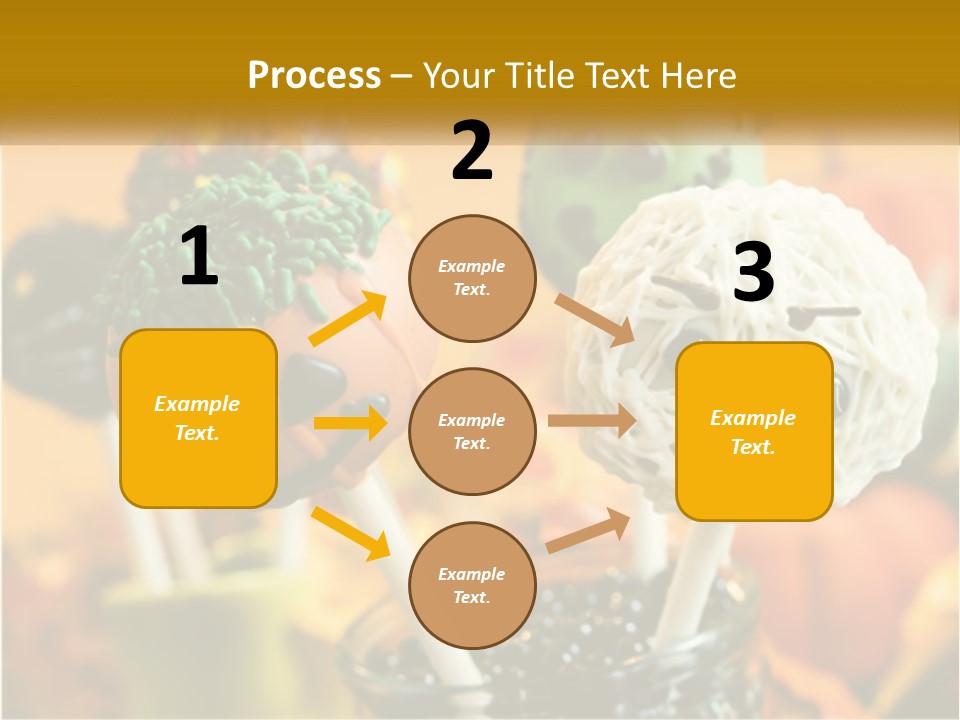 A Group Of Halloween Cake Pops With Faces On Them PowerPoint Template