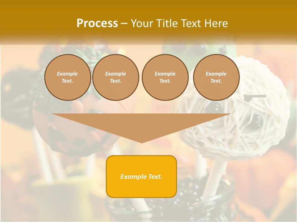 A Group Of Halloween Cake Pops With Faces On Them PowerPoint Template
