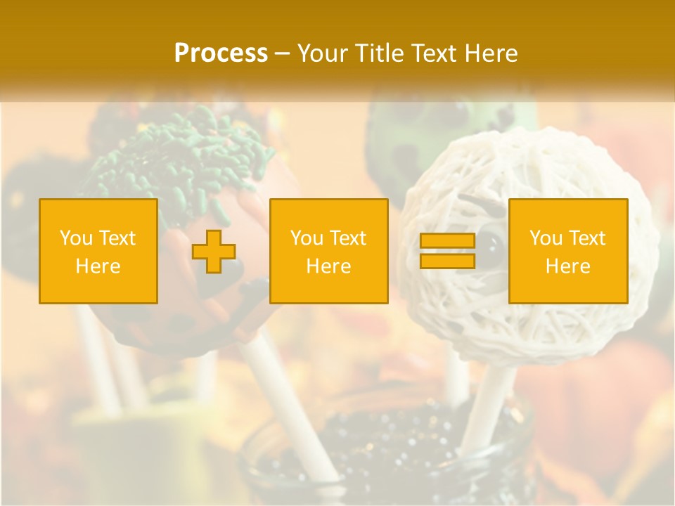 A Group Of Halloween Cake Pops With Faces On Them PowerPoint Template