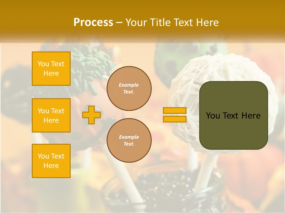 A Group Of Halloween Cake Pops With Faces On Them PowerPoint Template