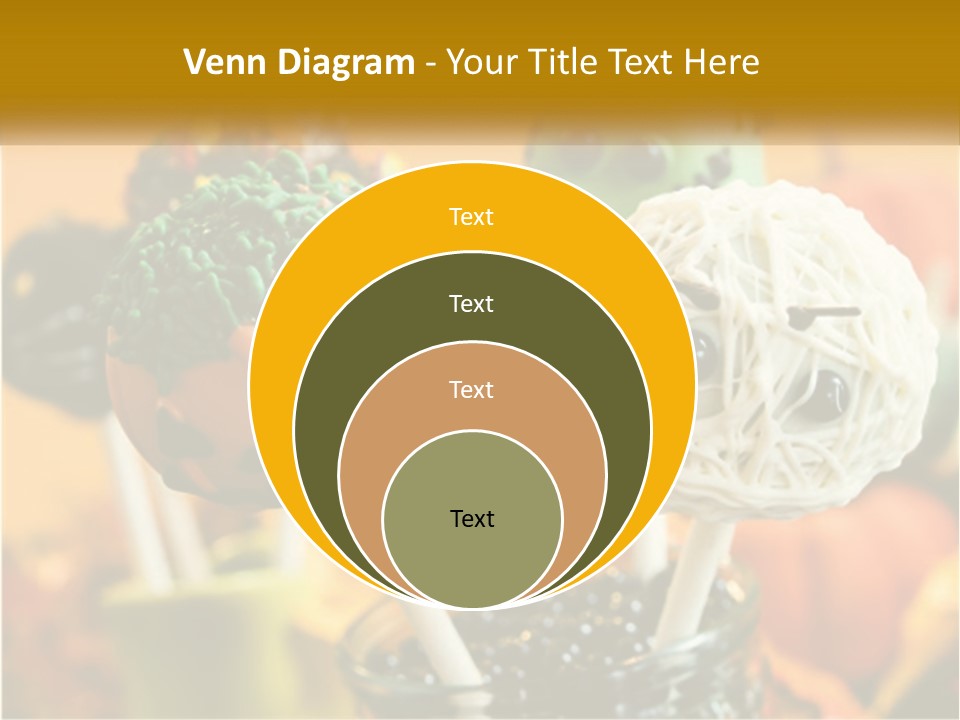 A Group Of Halloween Cake Pops With Faces On Them PowerPoint Template