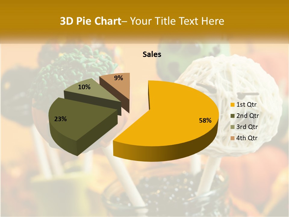 A Group Of Halloween Cake Pops With Faces On Them PowerPoint Template