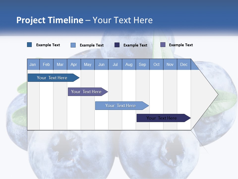 A Pile Of Blueberries With Leaves On Top Of It PowerPoint Template