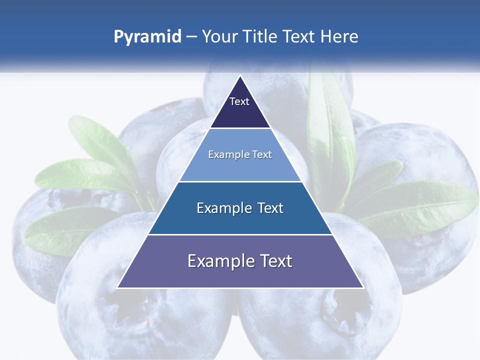 A Pile Of Blueberries With Leaves On Top Of It PowerPoint Template