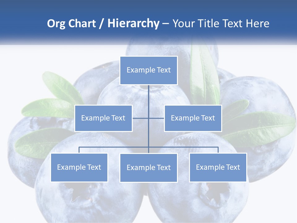 A Pile Of Blueberries With Leaves On Top Of It PowerPoint Template