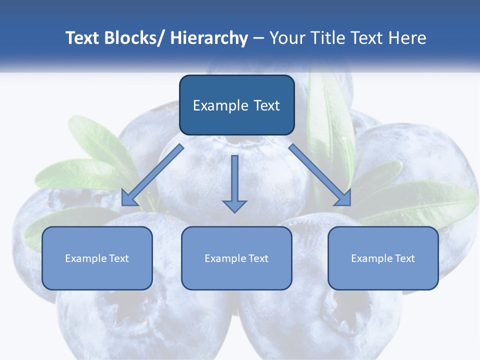 A Pile Of Blueberries With Leaves On Top Of It PowerPoint Template