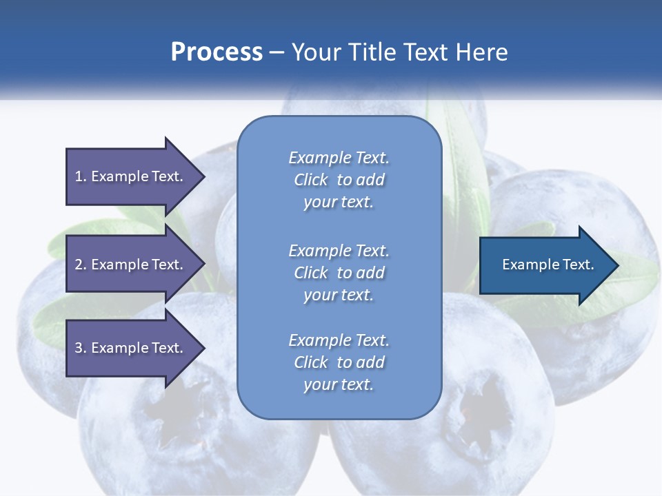 A Pile Of Blueberries With Leaves On Top Of It PowerPoint Template