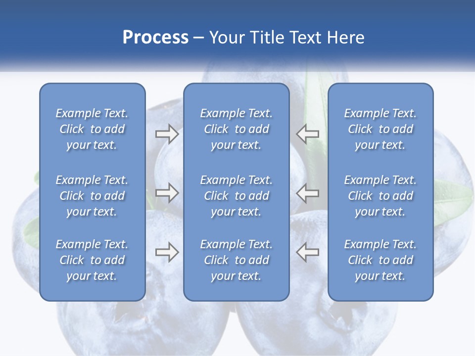 A Pile Of Blueberries With Leaves On Top Of It PowerPoint Template