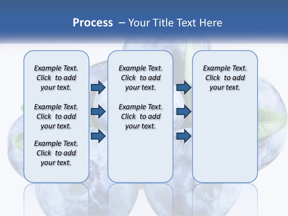 A Pile Of Blueberries With Leaves On Top Of It PowerPoint Template