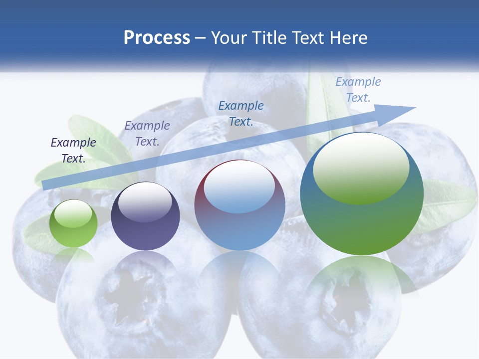 A Pile Of Blueberries With Leaves On Top Of It PowerPoint Template