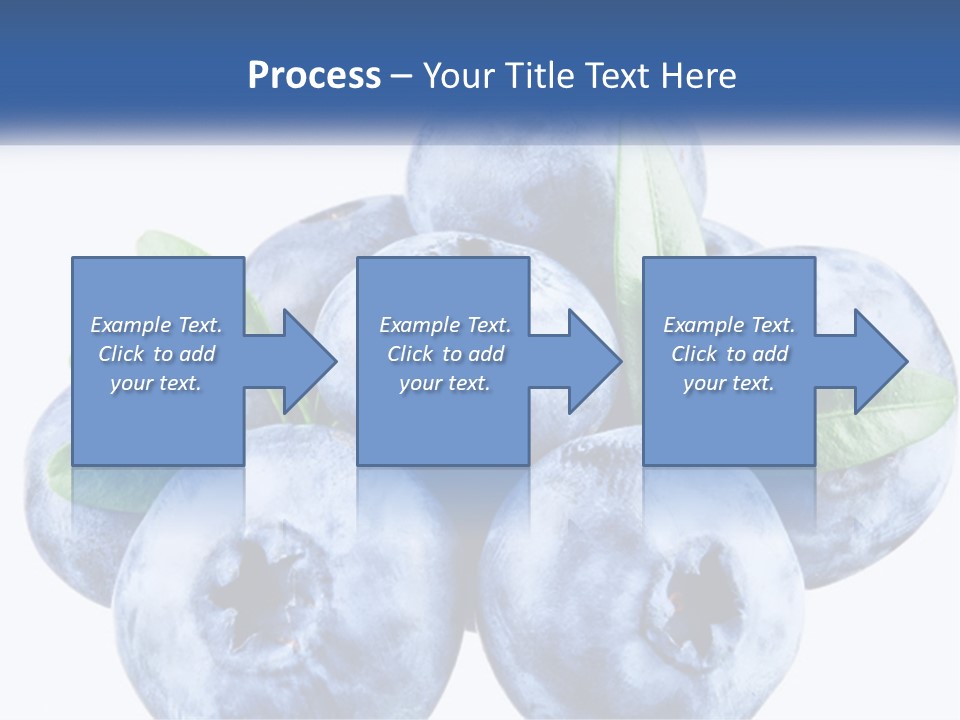 A Pile Of Blueberries With Leaves On Top Of It PowerPoint Template