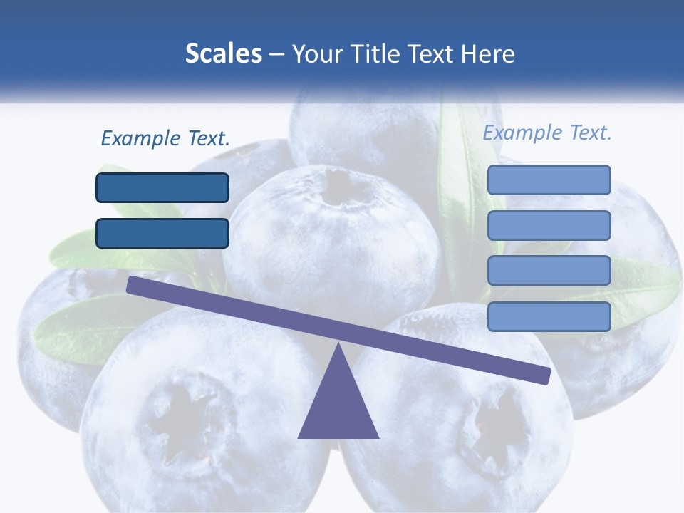 A Pile Of Blueberries With Leaves On Top Of It PowerPoint Template