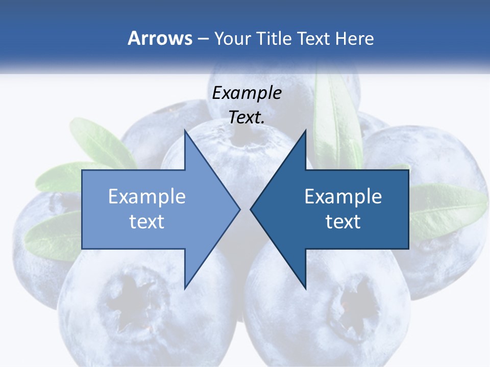 A Pile Of Blueberries With Leaves On Top Of It PowerPoint Template