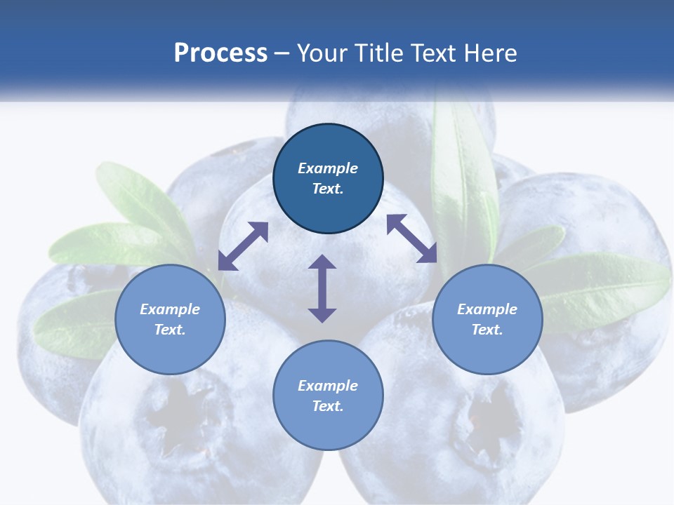 A Pile Of Blueberries With Leaves On Top Of It PowerPoint Template