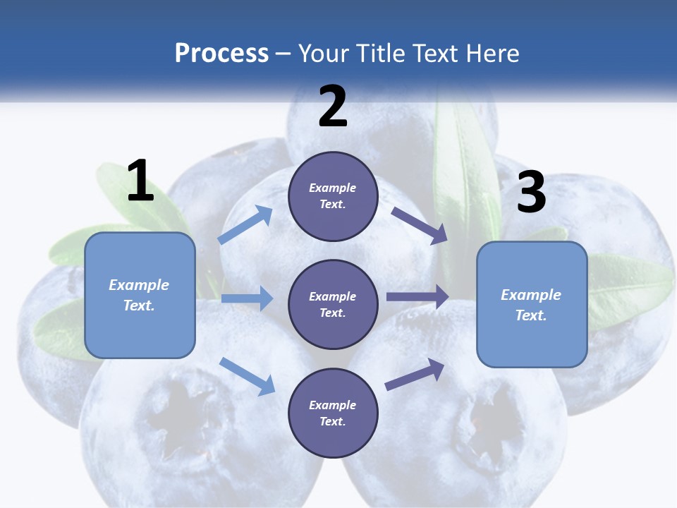 A Pile Of Blueberries With Leaves On Top Of It PowerPoint Template