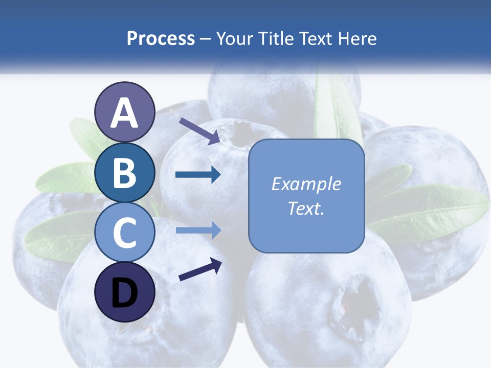 A Pile Of Blueberries With Leaves On Top Of It PowerPoint Template