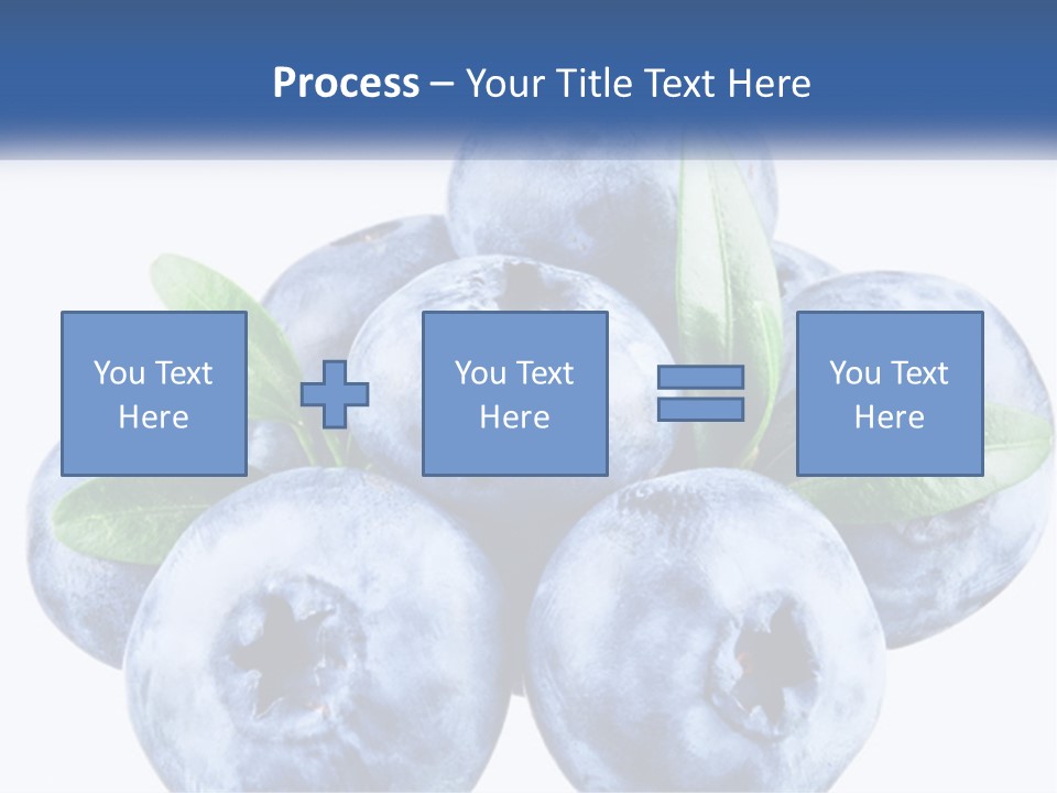 A Pile Of Blueberries With Leaves On Top Of It PowerPoint Template