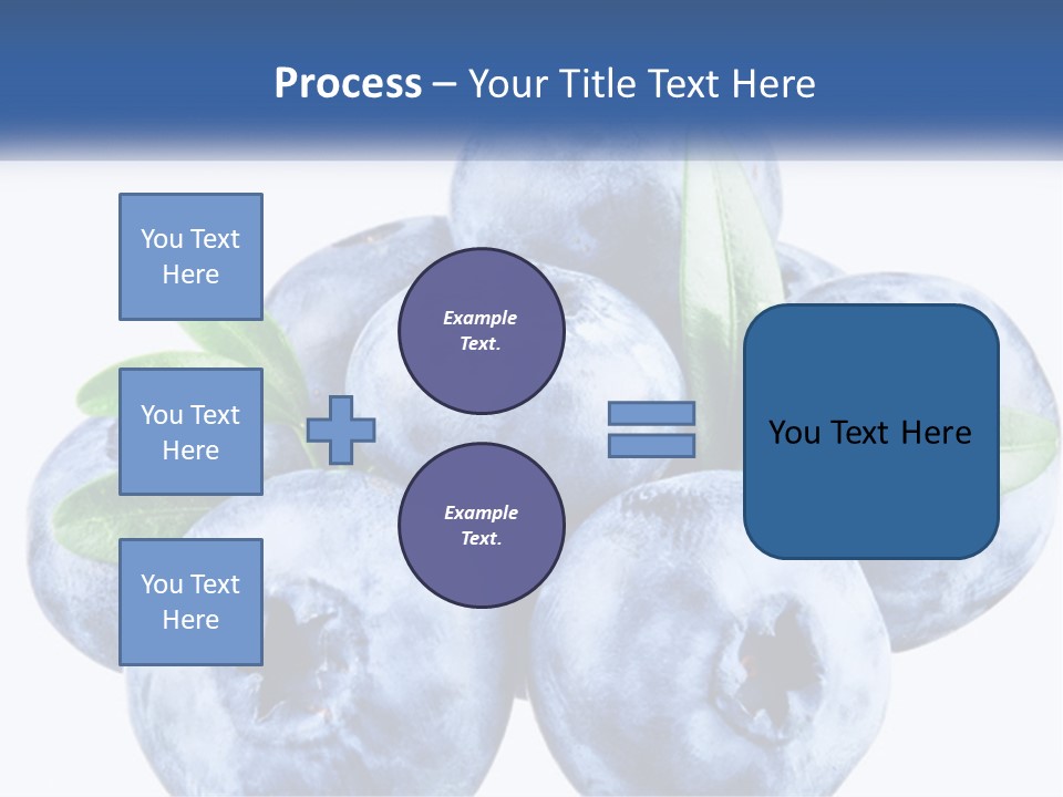 A Pile Of Blueberries With Leaves On Top Of It PowerPoint Template