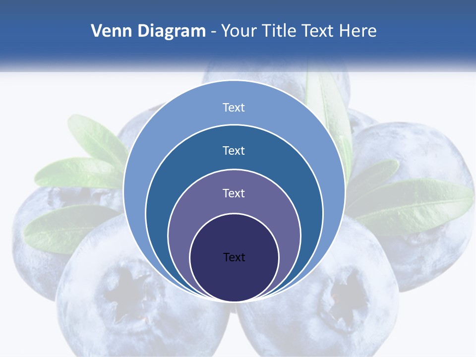 A Pile Of Blueberries With Leaves On Top Of It PowerPoint Template