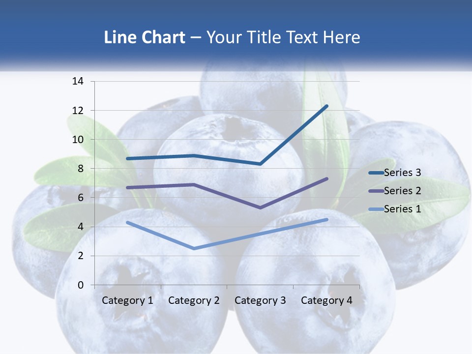A Pile Of Blueberries With Leaves On Top Of It PowerPoint Template
