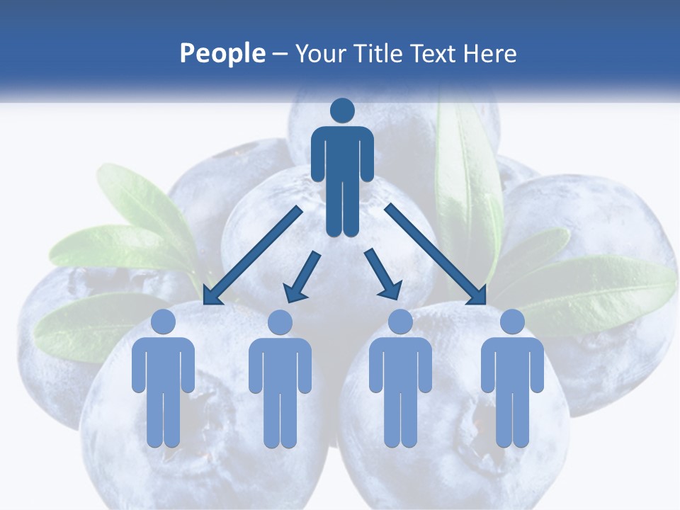 A Pile Of Blueberries With Leaves On Top Of It PowerPoint Template