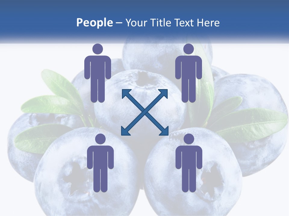 A Pile Of Blueberries With Leaves On Top Of It PowerPoint Template
