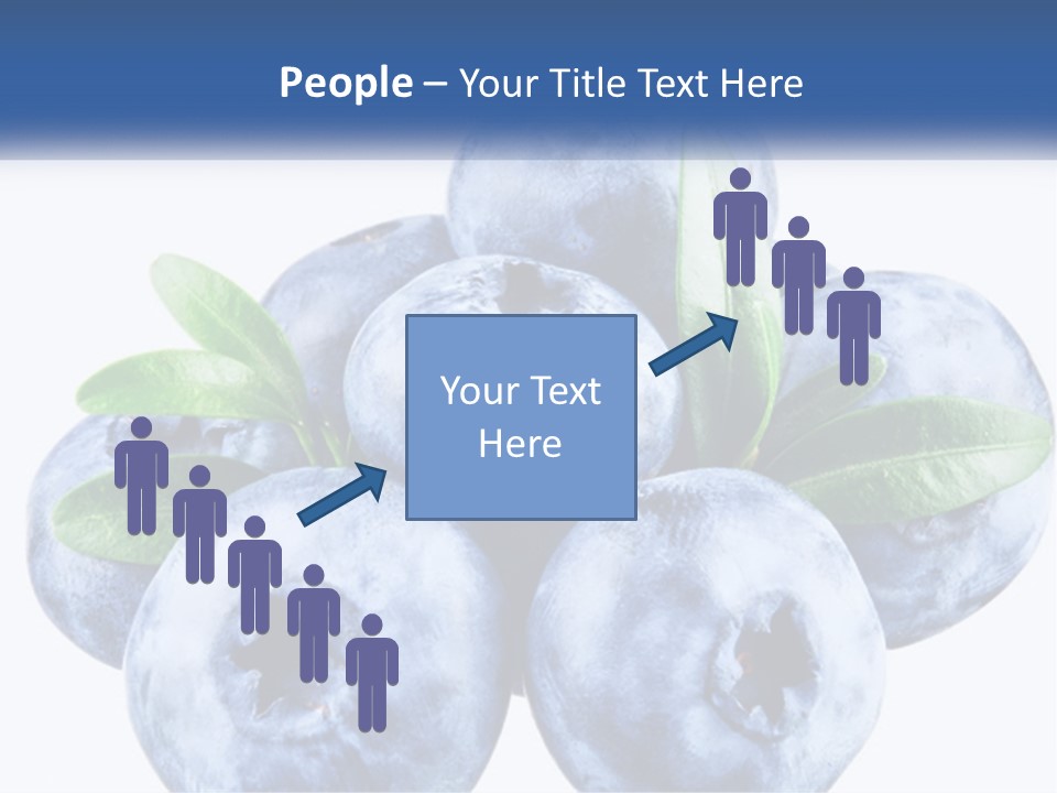 A Pile Of Blueberries With Leaves On Top Of It PowerPoint Template