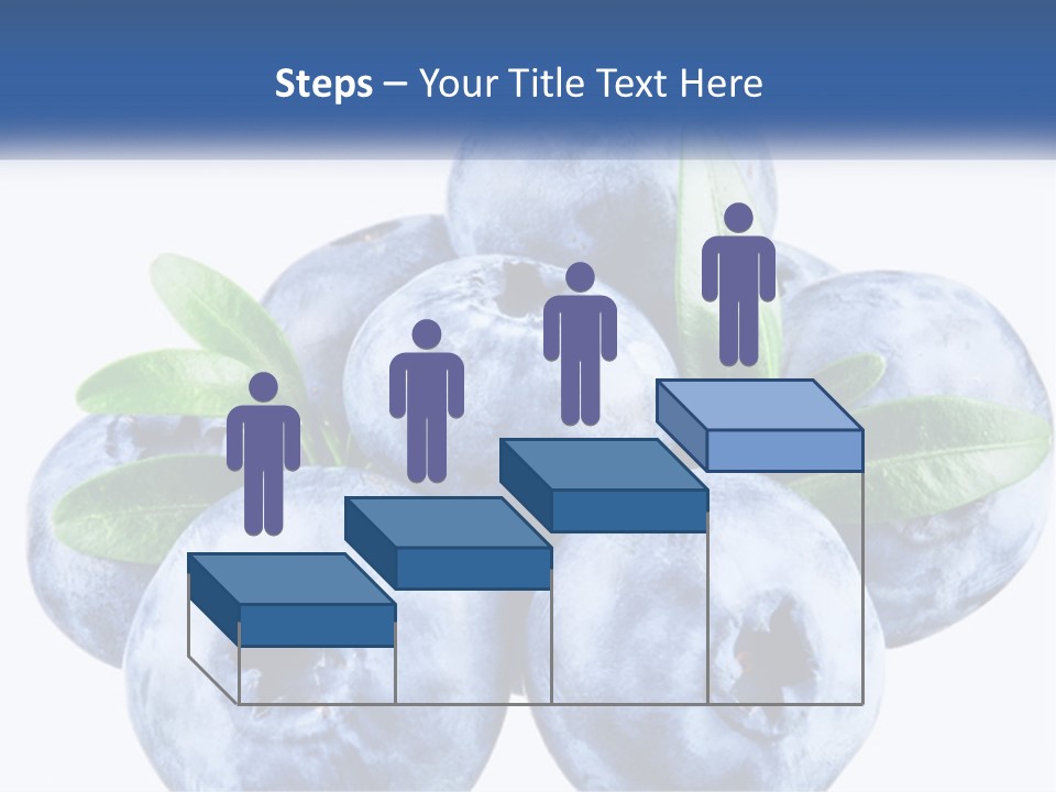 A Pile Of Blueberries With Leaves On Top Of It PowerPoint Template