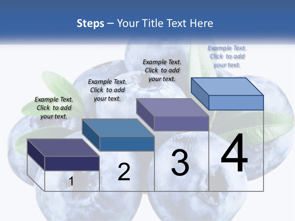 A Pile Of Blueberries With Leaves On Top Of It PowerPoint Template