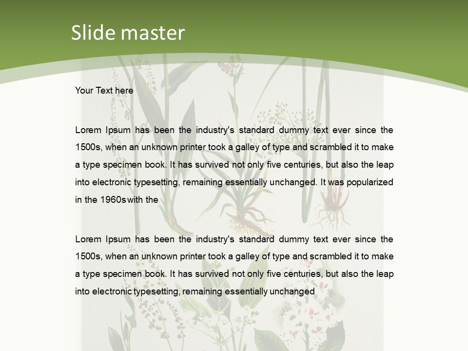 A Bunch Of Plants That Are On A White Surface PowerPoint Template