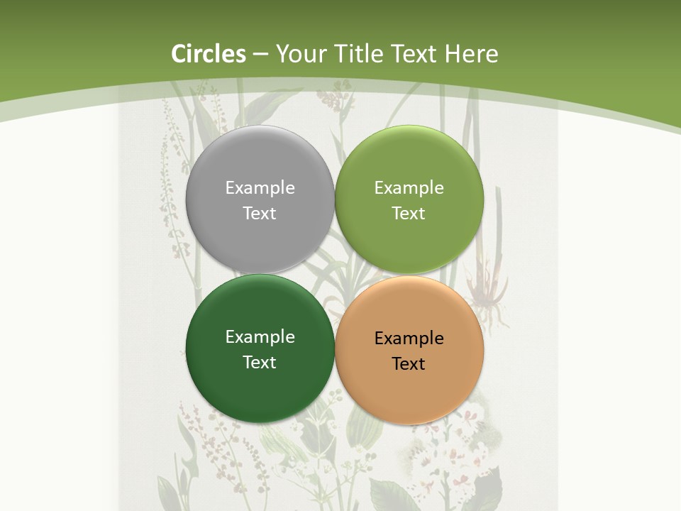 A Bunch Of Plants That Are On A White Surface PowerPoint Template