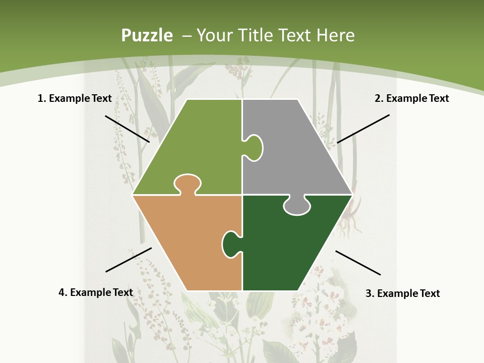 A Bunch Of Plants That Are On A White Surface PowerPoint Template