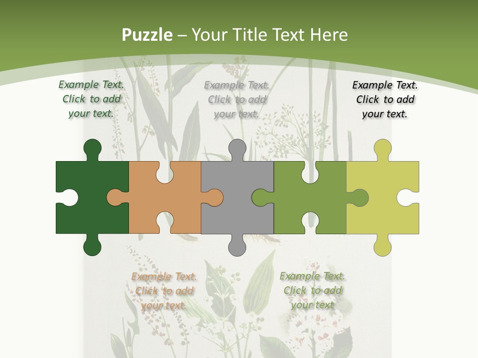 A Bunch Of Plants That Are On A White Surface PowerPoint Template