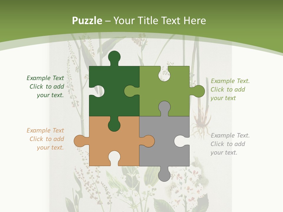 A Bunch Of Plants That Are On A White Surface PowerPoint Template