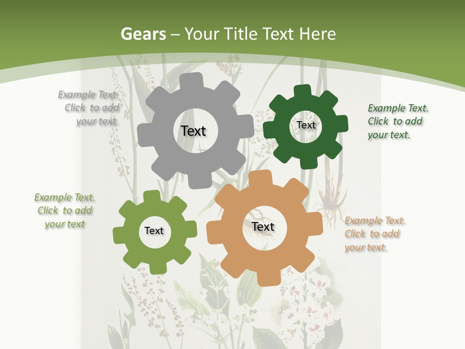 A Bunch Of Plants That Are On A White Surface PowerPoint Template