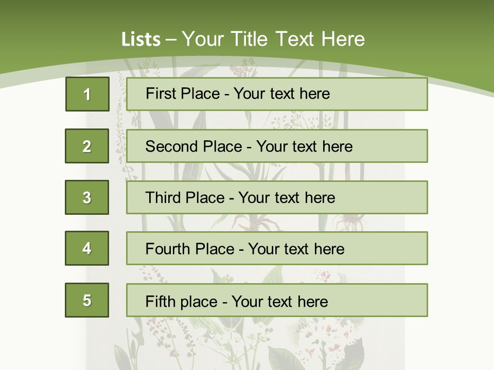 A Bunch Of Plants That Are On A White Surface PowerPoint Template