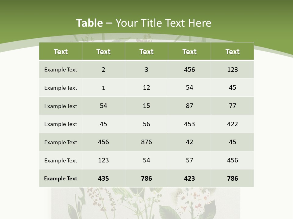 A Bunch Of Plants That Are On A White Surface PowerPoint Template