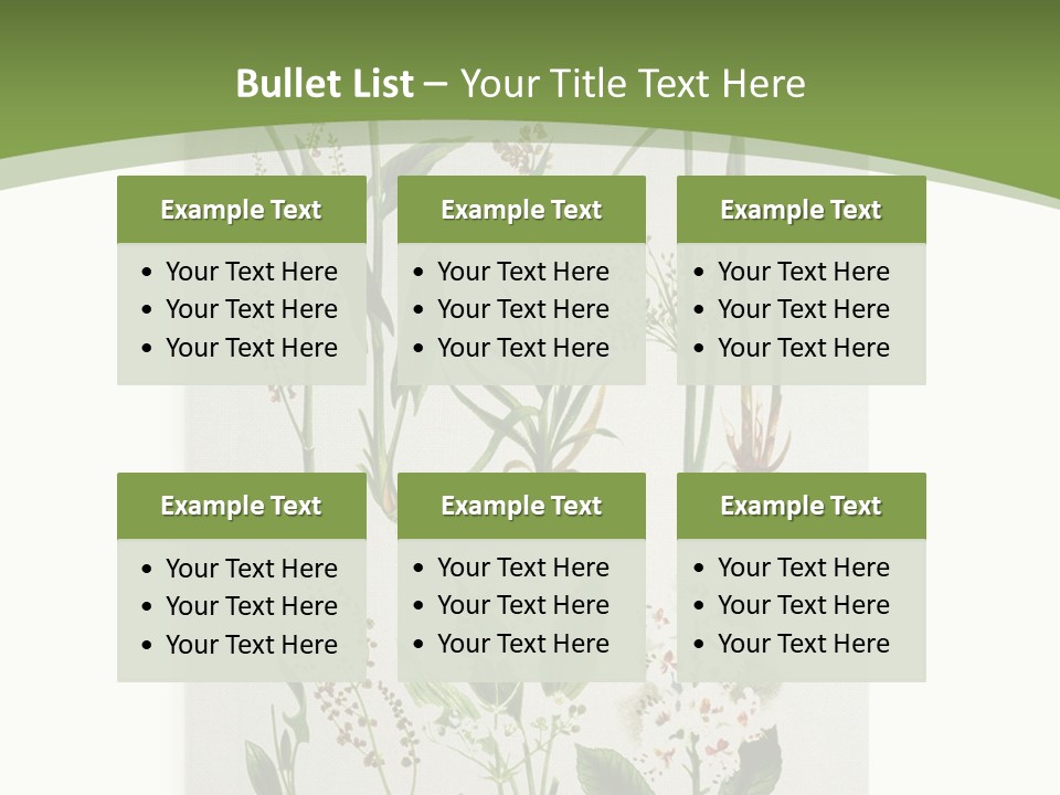 A Bunch Of Plants That Are On A White Surface PowerPoint Template