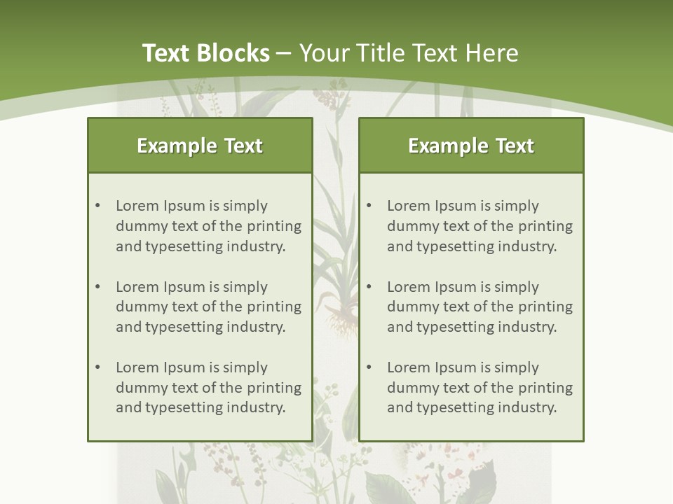 A Bunch Of Plants That Are On A White Surface PowerPoint Template