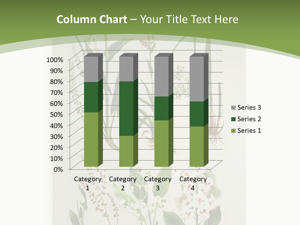 A Bunch Of Plants That Are On A White Surface PowerPoint Template