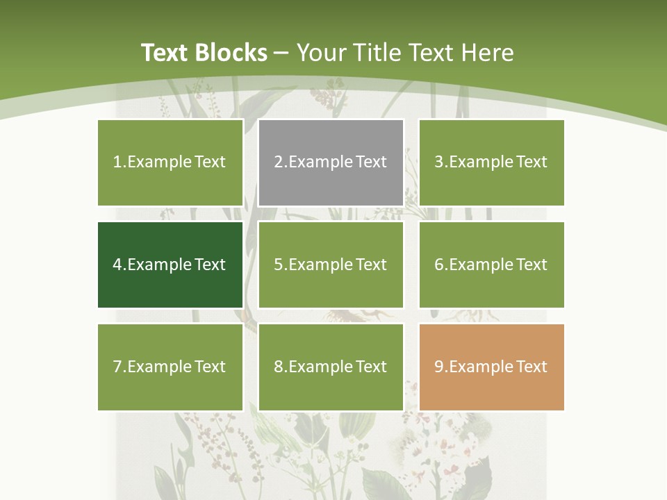 A Bunch Of Plants That Are On A White Surface PowerPoint Template