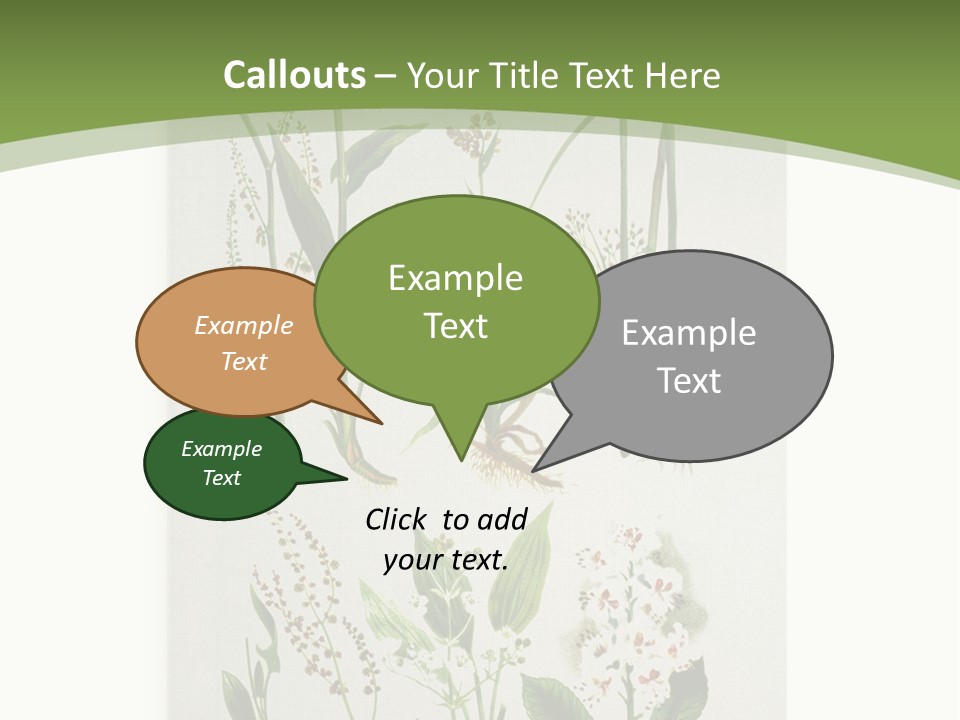 A Bunch Of Plants That Are On A White Surface PowerPoint Template