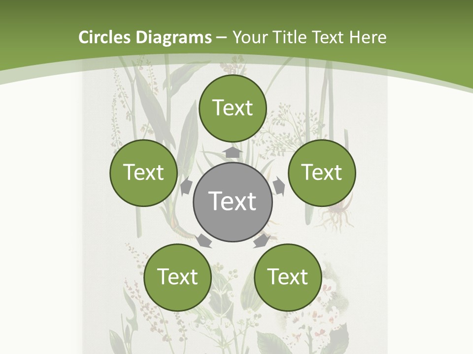 A Bunch Of Plants That Are On A White Surface PowerPoint Template