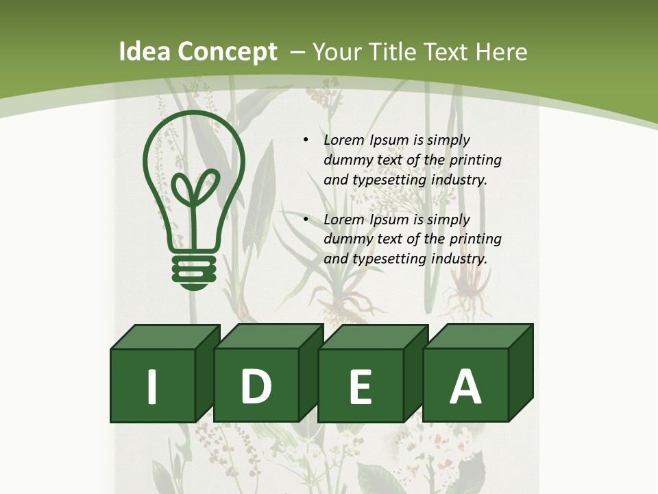 A Bunch Of Plants That Are On A White Surface PowerPoint Template