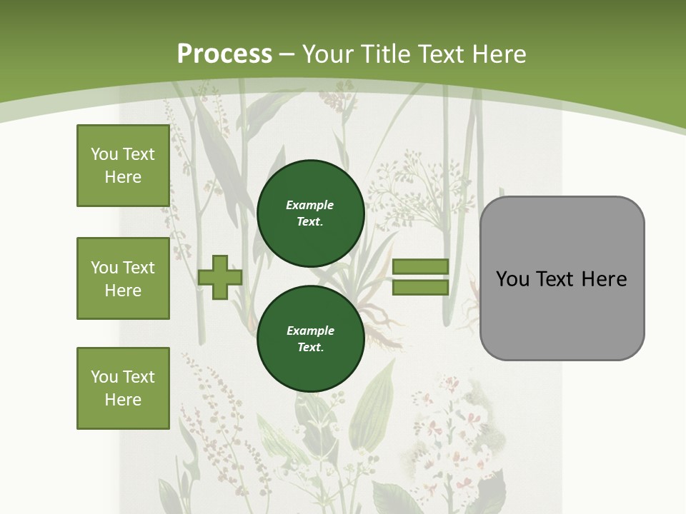 A Bunch Of Plants That Are On A White Surface PowerPoint Template