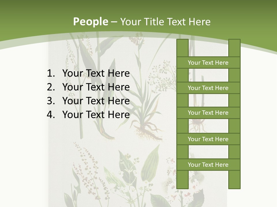 A Bunch Of Plants That Are On A White Surface PowerPoint Template